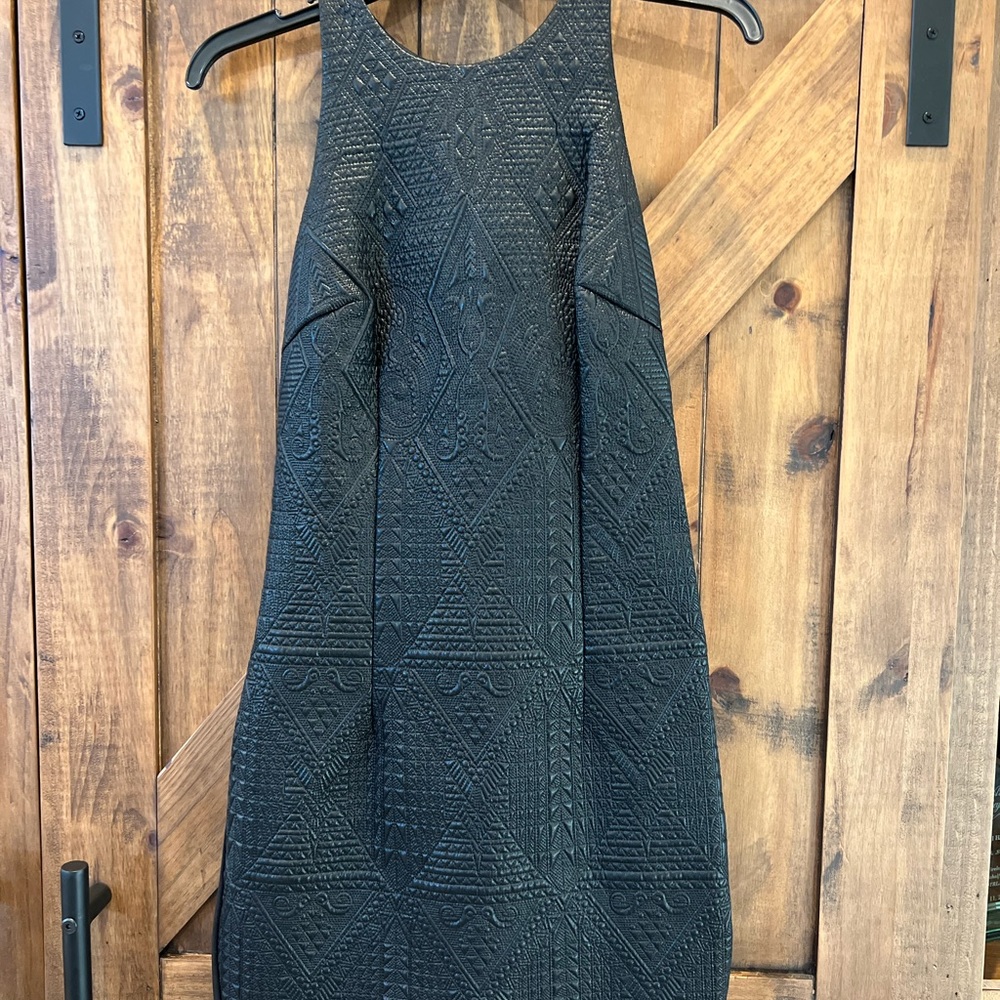 Leather like tank dress